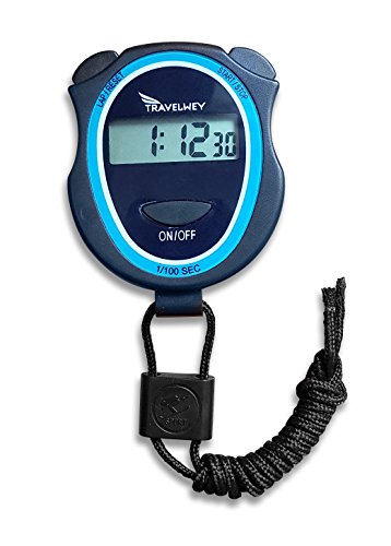Digital Stopwatch – No Bells, No Whistles, Simple Basic Operation, Silent, Clear Display, ON/Off, Child Friendly, AAA Batteries (Included), Black
