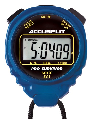 ACCUSPLIT Pro Survivor – A601X Stopwatch, Clock, Extra Large Display (Blue)
