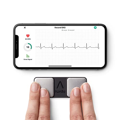 KardiaMobile 1-Lead Personal EKG Monitor – Record EKGs at Home – Detects AFib and Irregular Arrhythmias – Instant Results in 30 Seconds – Easy to Use – Works with Most Smartphones – FSA/HSA Eligible