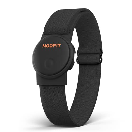 MOOFIT Heart Rate Monitor Armband, Bluetooth & ANT+ Heart Rate Monitor, IP67 Waterproof, Optical Heart Rate Sensor, Rechargeable Armband Heart Rate Monitor Works with Zwift, Wahoo, Endomondo, Peloton