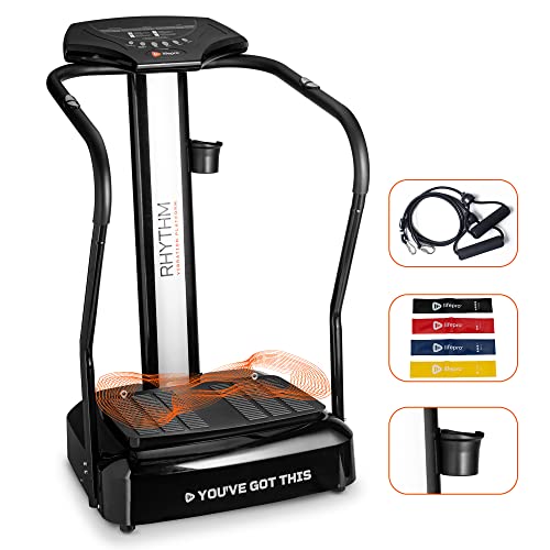 Lifepro Vibration Plate Exercise Machine with Handles, Vibrating Plate Exercise Machine, Vibration Platform Machines, Vibration Plate Lymphatic Drainage, Handles Help with Balance