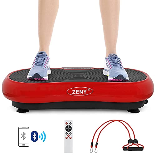 ZENY Viration Platform Exercise Machine Whole Body Vibrating Plate Weight Loss Home Workout Exercise Equipment, Remote Bluetooth and Resistant Bands