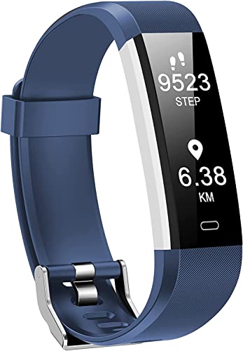 Kummel Fitness Tracker with Heart Rate Monitor, Waterproof Activity Tracker with Pedometer & Sleep Monitor, Calories, Step Tracking for Women Men Blue