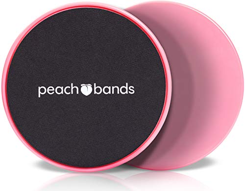 Peach Bands Core Sliders Fitness – Dual Sided Exercise Discs for Abs and Core