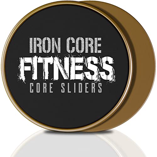 Iron Core Fitness Brown Workout Sliders Disc Core Sliders Plank (Mocha Brown)