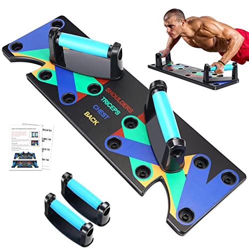 Push Up Board 15 in 1 Home Workout Equipment Multi-Functional Pushup Stands System Fitness Floor Chest Muscle Exercise Professional Equipment Burn Fat Strength Training Arm Men & Women Weights