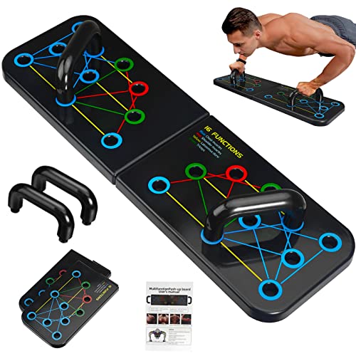 Upgraded Push Up Board, Emurdyon 22 in 1 Home Workout Equipment, Strength Training Pushup Stands, Chest Muscle Exercise Professional Equipment Burn Fat Strength Training Arm Men & Women Weights
