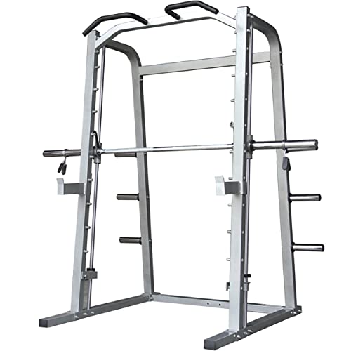 GFS Smith Machine with Linear Bearings with 7° Angle Free-Weight Barbell , Home and Semi – Commercial Gym Workout Center Designed for Upper and Lower Body Exercise