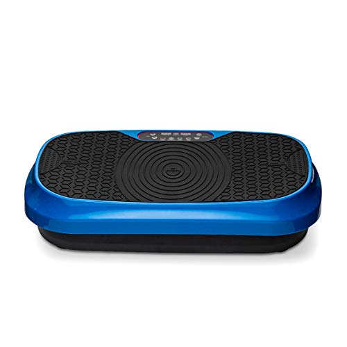 Lifepro Waver Mini Vibration Plate – Whole Body Vibration Platform Exercise Machine – Home & Travel Workout Equipment for Weight Loss, Toning & Wellness – Max User Weight 260lbs (Blue)