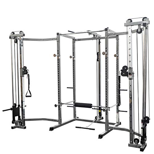 Valor Fitness BD-7BCC Power Rack with LAT Pull & Cable Crossover Attachments