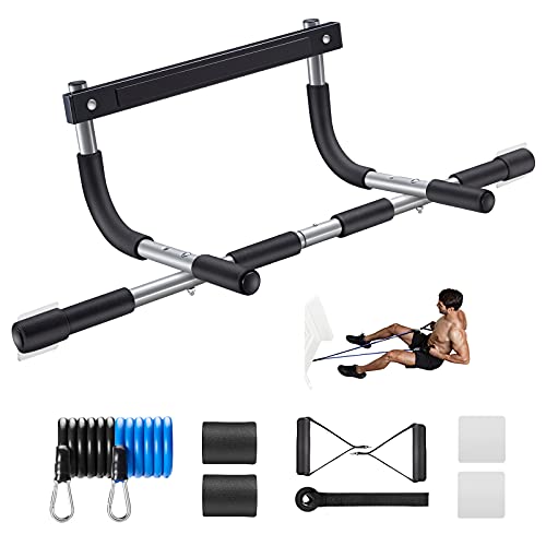 ALLY PEAKS Pull Up Bar Thickened Steel Pipe Super Heavy Duty Steel Frame Upper Workout Bar| Multi-Grip Strength for Doorway | Indoor Chin-Up Bar Fitness Trainer for Home Gym Max Limit 440 lbs