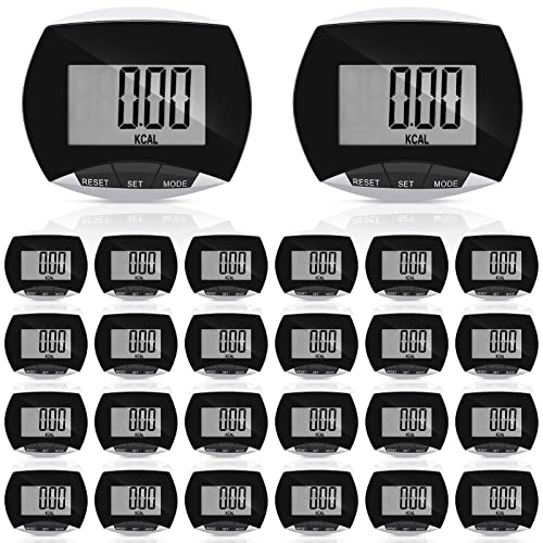 Pedometer Step Counter Walking Running Pedometer Portable LCD Pedometer with Calories Burned and Steps Counting for Jogging Hiking Running Walking (16 Pieces)