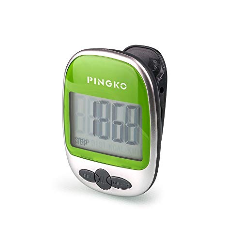 PINGKO Outdoor Multi-Function Portable Sport Pedometer Step/Distance/Calories Counter – Green