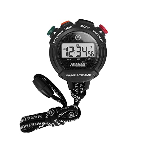 ADANAC 8000 Professional Grade Digital Stopwatch with Tactile Feedback (Black)