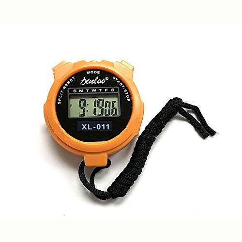 LCD Display Stopwatch Counter Timer Digital Sport Date Alarm Chronograph Compass Multi Function Chronograph Fitness Coach Refrees Orange