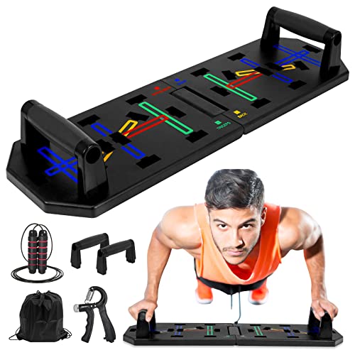 OPLOVE Push Up Board,12 in 1 Push Up Bar, Upgraded ABS Pushup Stands with Drawstring Bag, Professional Pushup System for Chest, Tricep, Back, & Abs Workout, Portable Home Strength Training Equipment