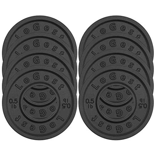 Logest Fractional Olympic Plates Set of 8-0.50LB Plates Fractional Weight Plates Designed for Olympic Barbells for Strength Training and Micro Plates Olympic Weight Plates