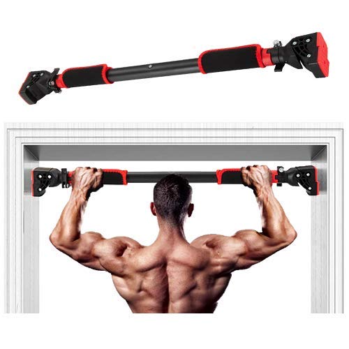 HARDYROAR Pull Up Bar – Safe Locking Home Doorway Chin Up Bar – No Screw Installation, Upper Body Workout, 29.5 to 37.5 Inches Adjustable Width