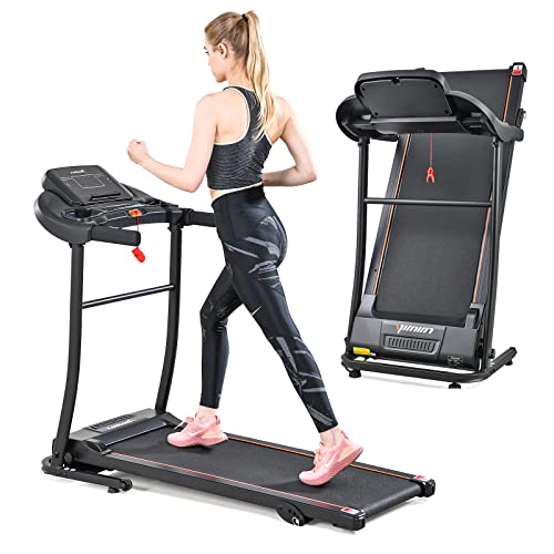 LIJIUJIA Folding Treadmill, 2.5HP Portable Treadmill Mini with Manual Incline & 12 Preset PROG for Home Office Small Space, Walking Running Electric Treadmill with LED Display & APP & Cup Holder