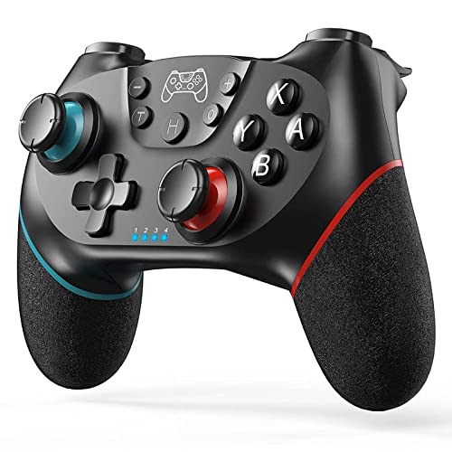 Switch Controller, Wireless Pro Controller for Switch/Switch Lite/Switch OLED, Switch Remote Gamepad with Joystick, Adjustable Turbo Vibration, Ergonomic Non-Slip – Black