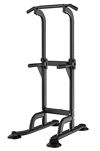 soges Power Tower Pull Up & Dip Station Multi-Function Home Strength Training Fitness Workout Station Height Adjustable, PSBB005-N