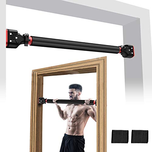 Aoyar Doorway Pull Up Bar Door Frame Chin Up Bar Adjustable Upper Body Workout Bar No Screw Installation Multifunctional Strength Training for Home Gym Fitness Exercise up to 440 lbs