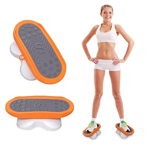Ab Twister Board for Exercise Waist Twisting Disc with Resistance Band, Twisting Stepper for Aerobic Exercise, Full Body Toning Workout, Noise-Free, Home Gym Board Ab Exercise Equipment Disc