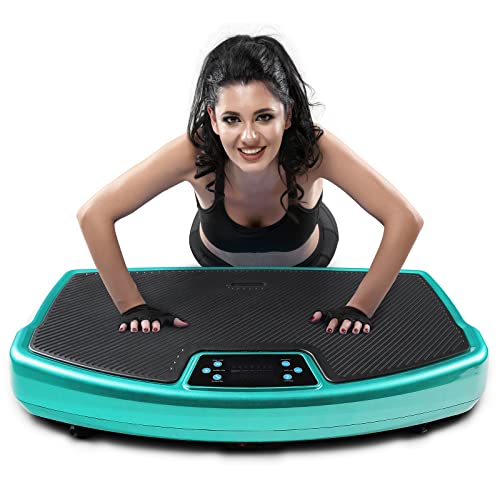 Vibration Plate Exercise Machine,Vibration Platform with Loop Bands/Remote Control, Vibration Plates Exercise Machine for Fitness(Green) (Green)