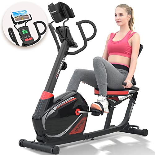 HARISON Magnetic Recumbent Exercise Bike for Seniors, Stationary Bikes for Home with Table Holder (Updated) (HR-B8 Y2023)