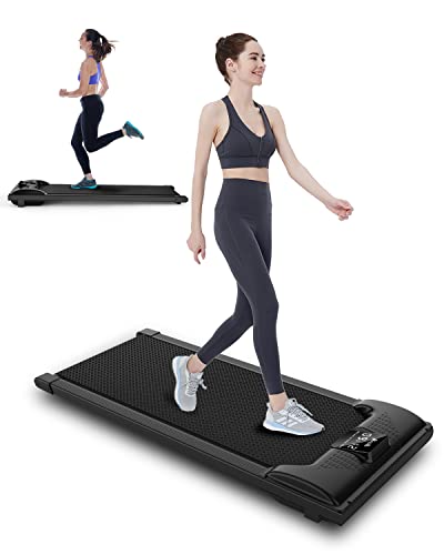 Walking Pad Treadmill Under Desk, Under Desk Treadmill for Office Home, 2 in 1 Desk Treadmill Space Saving with Remote Control, LED Display