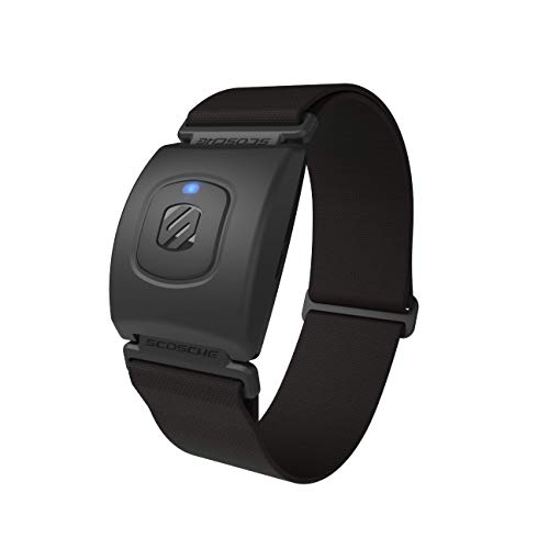 Scosche Rhythm R+2.0: Waterproof/Dustproof Armband with ANT+ & BLE Bluetooth Smart for Hyper Accurate Workout Heart Rate Monitoring with Garmin, Wahoo, Peloton, LED Monitor, DDP Yoga, Strava & More!