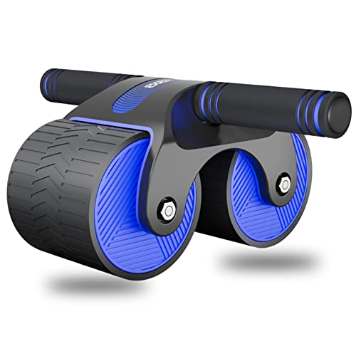 AB Wheel Roller with Automatic Rebound Assistance and Resistance Springs Perfect Home Gym Equipment for Men Women Abdominal Exercise Abdominal Fitness (Blue)