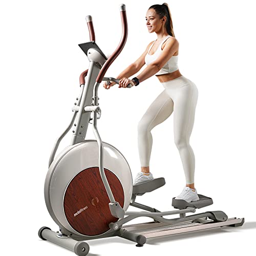 mobifitness Elliptical Machine for Home, 3-in-1 Elliptical Training Machine with 24 Resistant Levels & Quiet Magnetic Driving System, Cardio Equipment with App, Bluetooth and Ipad Mount