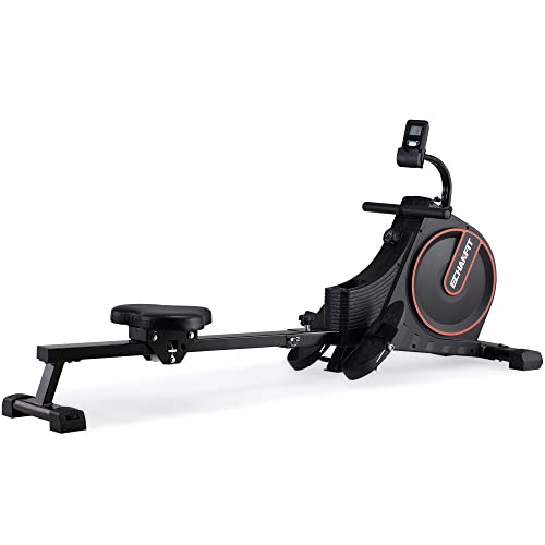 ECHANFIT Magnetic Rower Rowing Machine for Home Use Foldable w/16 Level of Quiet Magnetic Resistance with LCD Monitor and Adjustable Console Angle for Cardio Training (CR49)