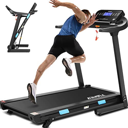 Treadmill 300 lb Capacity, ANCHEER 3.25HP 18 INCH Wide Foldable Treadmill with Incline, Walking Running Machine for Home Office Gym with 36 Preset Programs, LCD Display, App Control