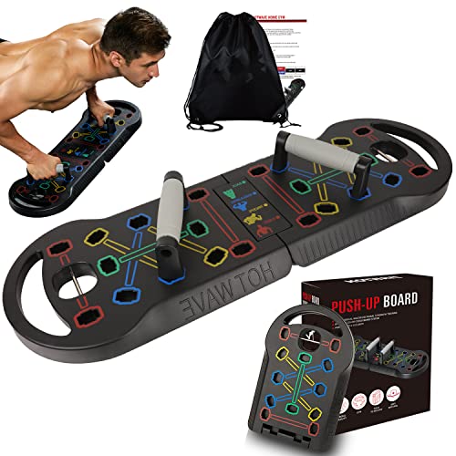 Upgraded Push Up Board, Portable Foldable 20 in 1 Push Up Bar Fitness, Pushups Handles for Floor,Strength Training Equipment at Home Gym