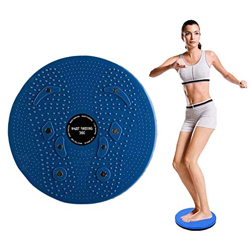 WSERE Twist Waist Twister Disc Board Wriggling Plate, Non-Slip Body Shaping Twisting Waist Twister Plate Exercise Machine Rotating Balance Board for Legs Waist Foot Ankle Body Training, Blue