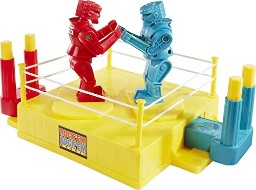 Rock ‘Em Sock ‘Em Robots Kids Game, Fighting Robots with Red Rocker & Blue Bomber, Knock His Block Off [Amazon Exclusive]