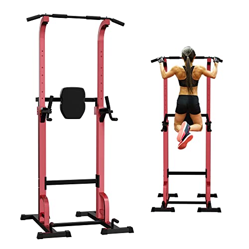 Holleyweb Multi-Function Power Tower Dip Station,Pull Up & Dip Stands Adjustable Strength Training Equipment for Home Gym Fitness Workout