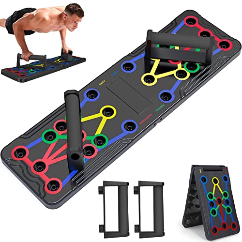 Berleng Push Up Board, Foldable Pushup Fitness Stand for Portable Strength Training. Rugged, Stable Equipment for Home Gym Workout for Men & Women