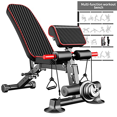 Adjustable Weight Bench Utility Workout Bench for Home Gym,Foldable Incline Decline Benches for Full Body Workout