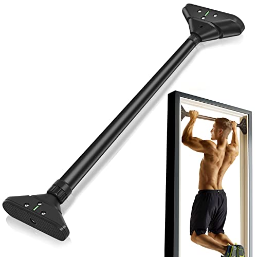 Hogimcty Pull Up Bar for Doorway, Strength Training Pullup Bar No Screw Installation, Pull Up Bar with Adjustable Width Locking for Home Gym Workouts Max Load Capacity 440lbs