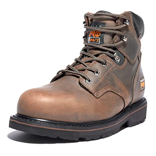 Timberland PRO mens Pit 6 Inch Steel Safety Toe Industrial Work Boot, Brown/Brown, 13 Wide US