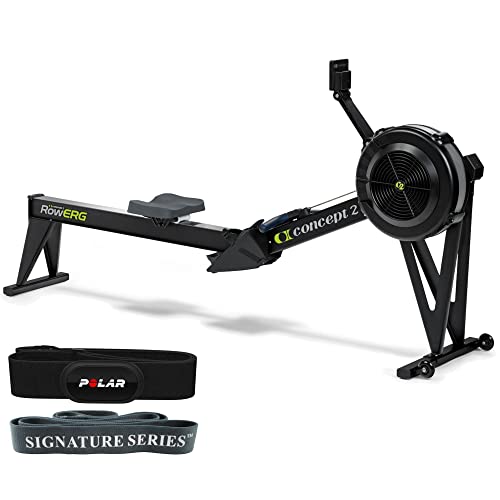Concept2 Model D Indoor Rowing Machine with PM5, Tall Legs and Polar H10 ANT+ Heart Rate Monitor, M-XXL: 26-36″ HRM