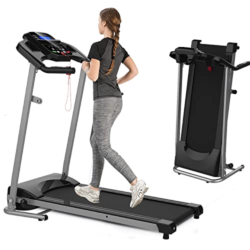 Home Foldable Treadmill with Incline, Folding Treadmill for Home Workout, Electric Walking Treadmill Machine 15 Preset or Adjustable Programs 250 LB Capacity MP3 (T1-Treadmill)