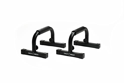Sports Research Sweet Sweat Push Up Bars Durable, Non-Slip with Comfort Grip – Calisthenics Equipment for Bodyweight Fitness & Strength Training – Floor Stand Pushup Bar Handles for Men & Women