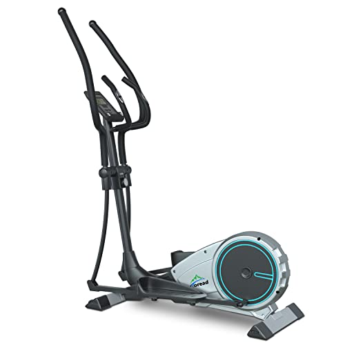 TOREAD Elliptical Machine, Home Exercise Trainer with Magnetic Driving System,LCD Monitor, 18lb Flywheel, Adjustable 16 Resistance Levels, 350lb Weight Capacity Fitness Trainer