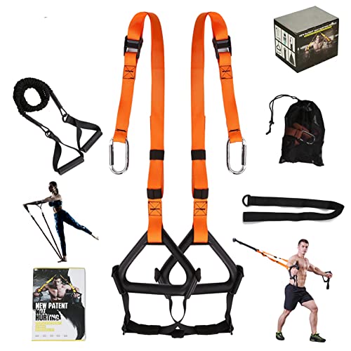 Moulyan Bodyweight Resistance Training Straps Complete Home Gym Fitness Trainer kit for Full-Body Workout Easy Setup Gym Home Outdoors