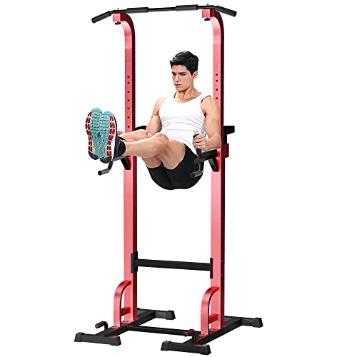 Elevens Power Tower Dip Station Stand Pull Up Bar for Gym Strength Training Workout Equipment