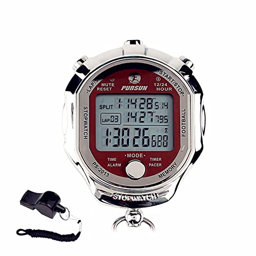 Rolilink Stopwatch, Metal Stop Watch for Sports Waterproof Stopwatches Timer for Sports and Competitions